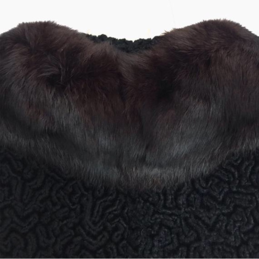 Vintage 60's Persian Lamb Jacket with Fur Collar - Picture 3 of 4